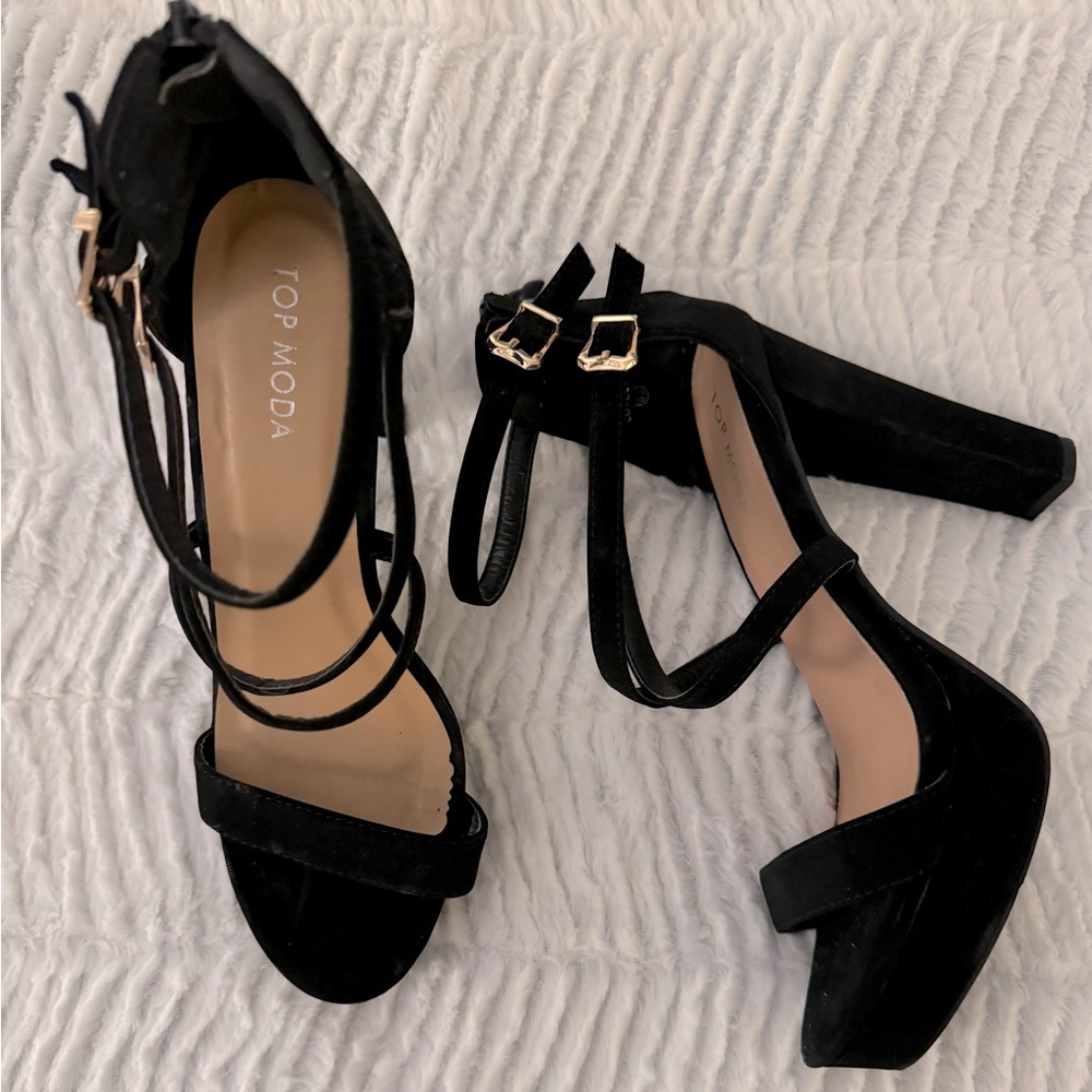 Black Strappy Heels